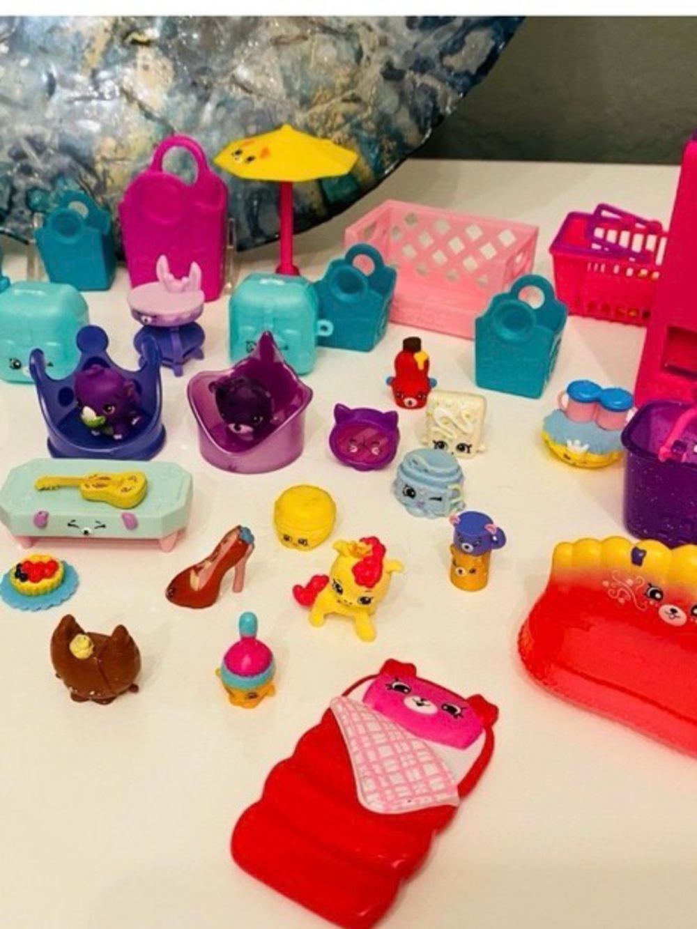 Shopkins Playset - Pink, Purple, Blue, Yellow large bundle lot